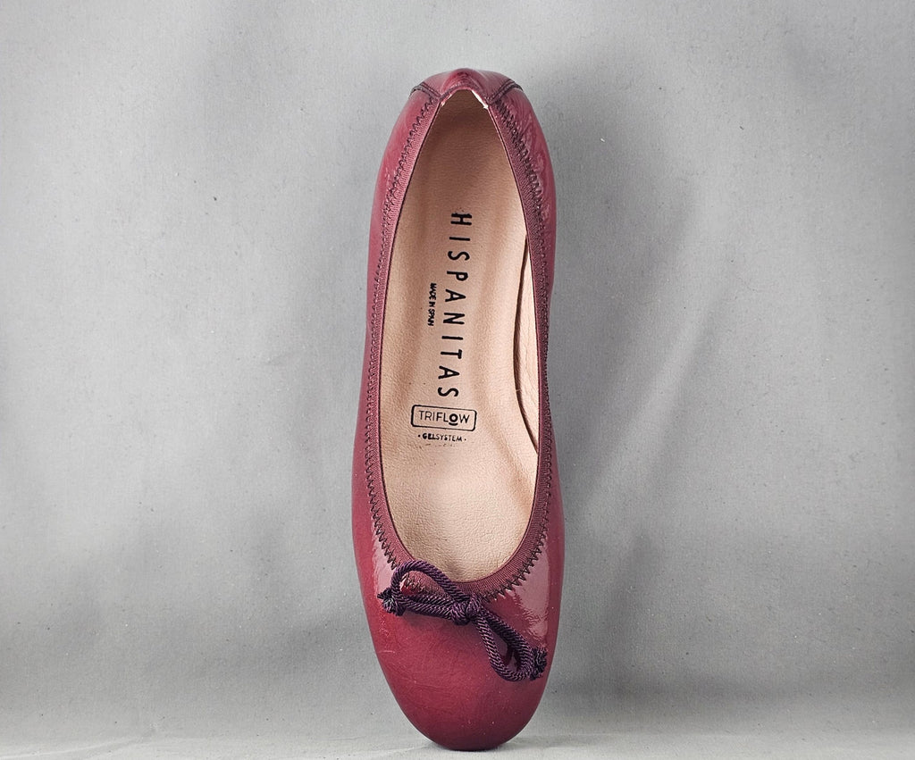 BASIL HI253731 BURGUNDY PATENT BALLERINA