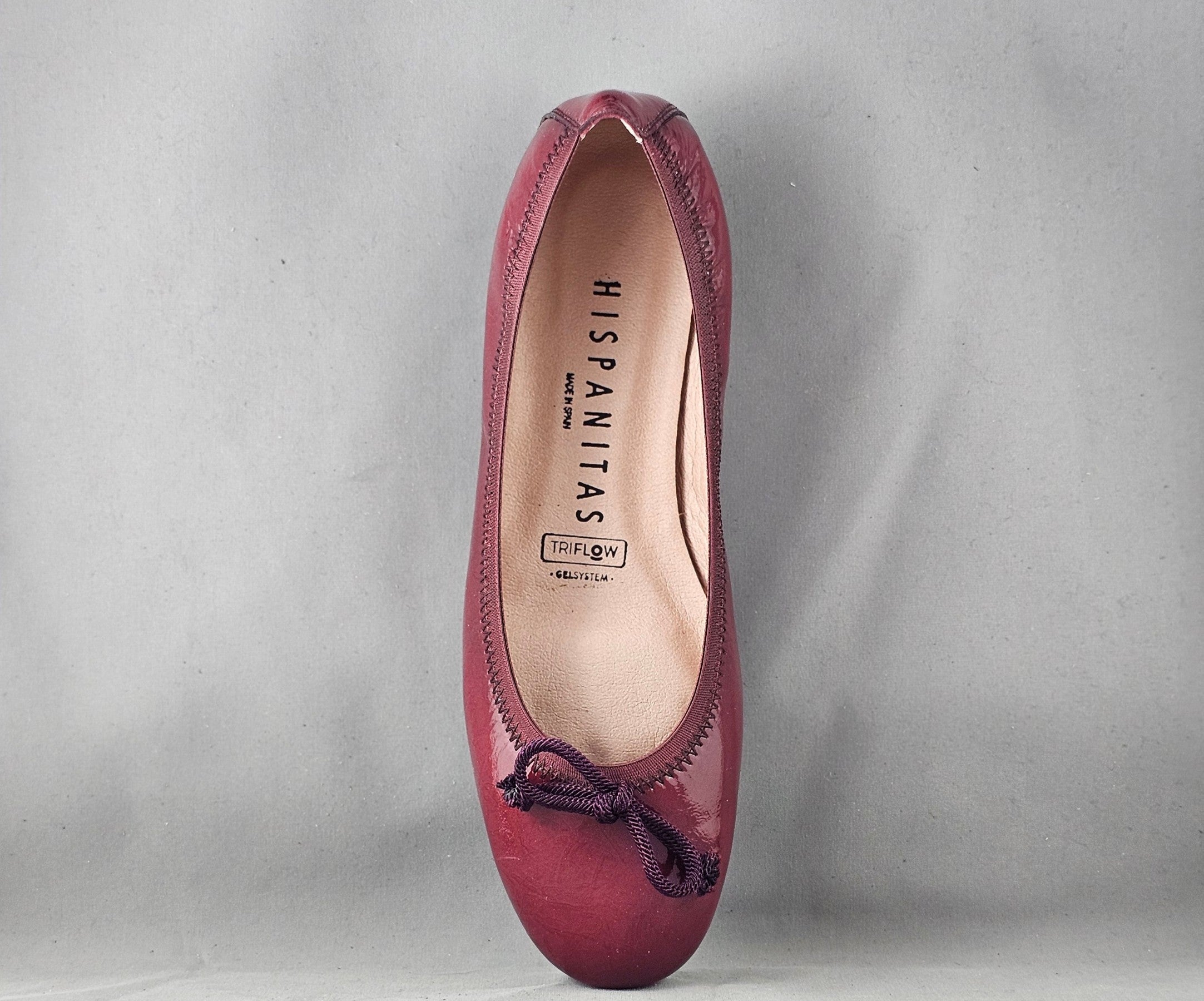 BASIL HI253731 BURGUNDY PATENT BALLERINA
