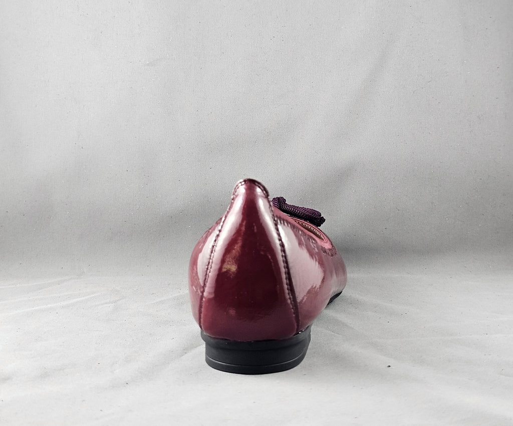 BASIL HI253731 BURGUNDY PATENT BALLERINA