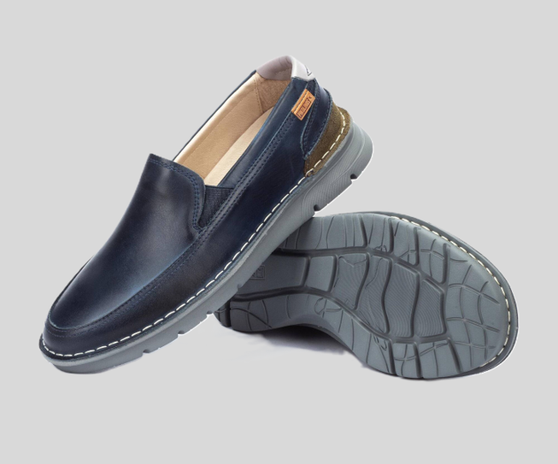 PIKOLINOS SAMPLE - RIVAS M3T-3197 MEN'S NAVY LEATHER MOCCASIN
