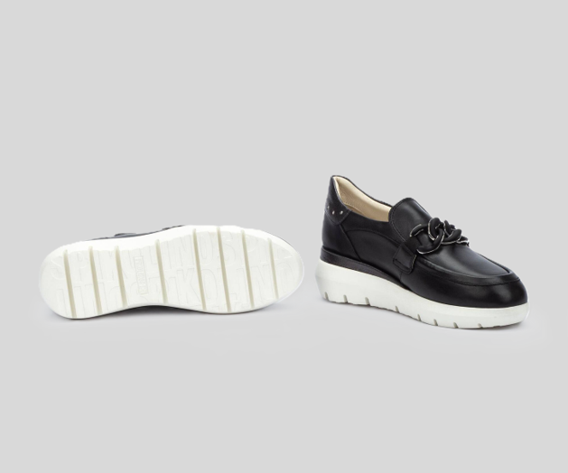 RUEDA W2A-3883 BLACK LEATHER LOAFER