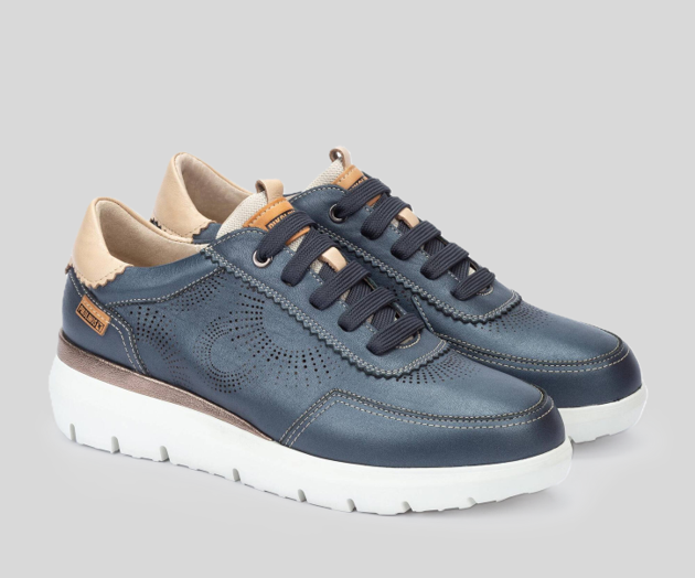 RUEDA W2A-6553 NAVY LEATHER SNEAKER