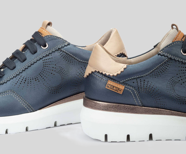 RUEDA W2A-6553 NAVY LEATHER SNEAKER