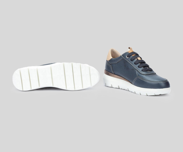 RUEDA W2A-6553 NAVY LEATHER SNEAKER