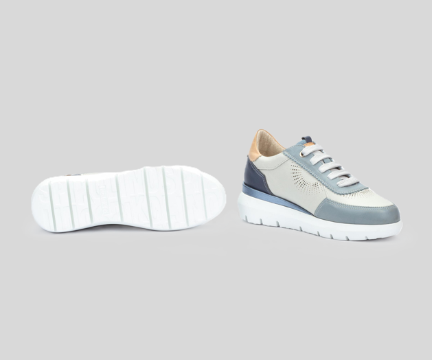 RUEDA W2A-6553 LIGHT BLUE LEATHER SNEAKER
