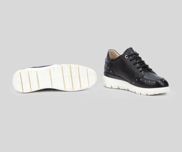 RUEDA W2A-6596 BLACK LEATHER SNEAKER