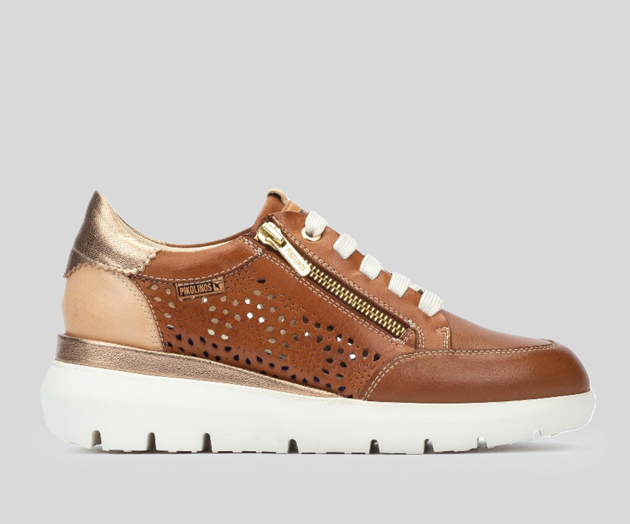 RUEDA W2A-6807 BROWN LEATHER SNEAKER