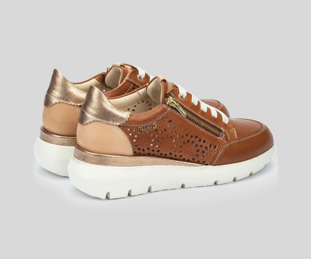 RUEDA W2A-6807 BROWN LEATHER SNEAKER