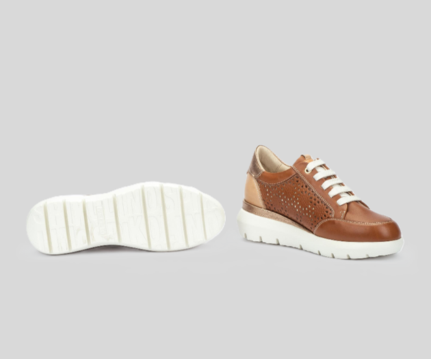 RUEDA W2A-6807 BROWN LEATHER SNEAKER