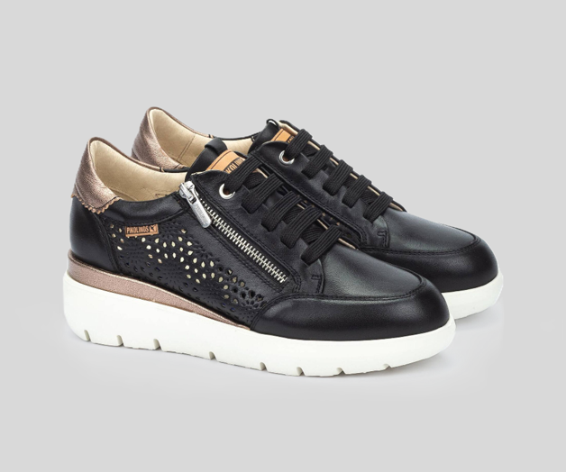 RUEDA W2A-6807 BLACK LEATHER SNEAKER