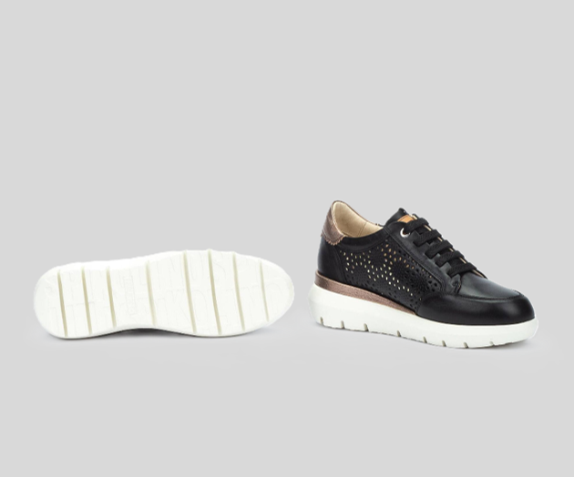 RUEDA W2A-6807 BLACK LEATHER SNEAKER