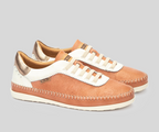 SOLLER W8B-6608 ORANGE & CREAM LEATHER SNEAKER
