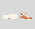 SOLLER W8B-6608 ORANGE & CREAM LEATHER SNEAKER