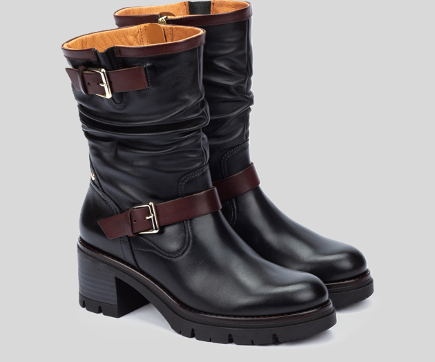 PIKOLINOS SAMPLE - SORIA W0B-8534 BLACK BIKER'S BOOT