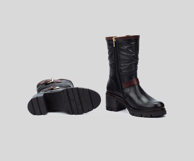 PIKOLINOS SAMPLE - SORIA W0B-8534 BLACK BIKER'S BOOT