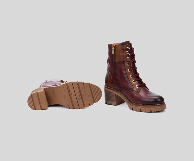 PIKOLINOS SAMPLE - SORIA W0B-8552 RED LEATHER MID CALF BOOT