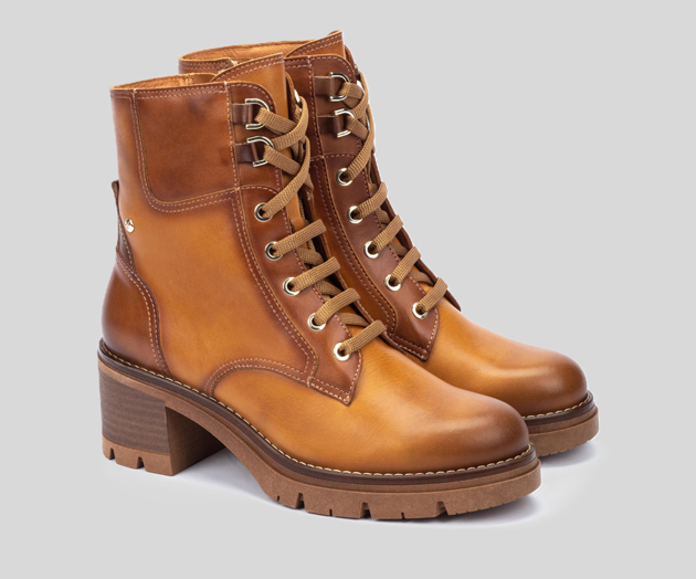 PIKOLINOS SAMPLE - SORIA W0B-8552 LIGHT BROWN LEATHER MID CALF BOOT