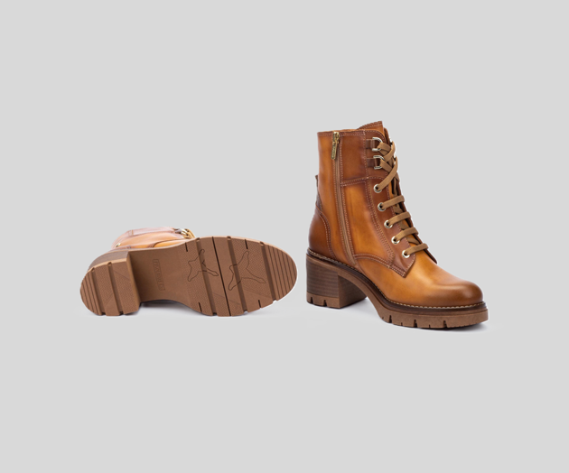PIKOLINOS SAMPLE - SORIA W0B-8552 LIGHT BROWN LEATHER MID CALF BOOT