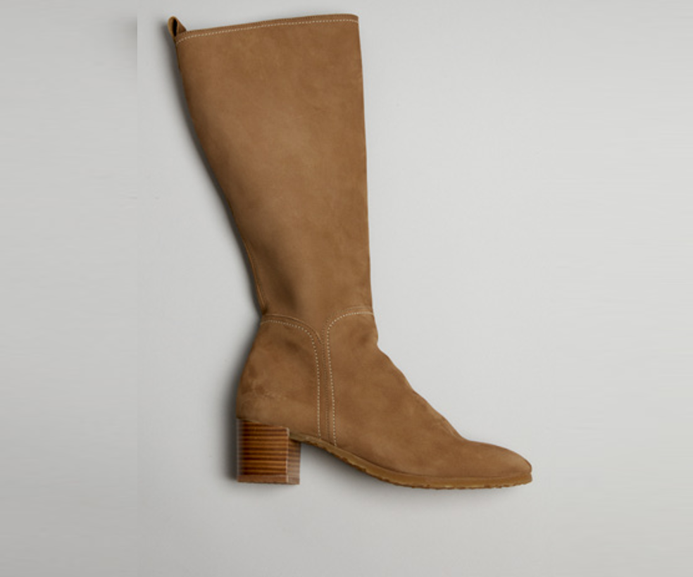 SOUATI TAN NUBUCK KNEE BOOT