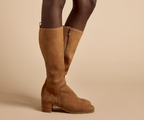 SOUATI TAN NUBUCK KNEE BOOT