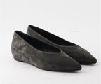 RAS SHOES SAMPLE - SYMBOL 8200 BROWN SUEDE BALLERINAS