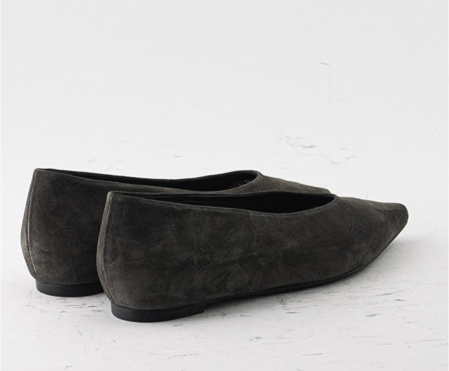 RAS SHOES SAMPLE - SYMBOL 8200 BROWN SUEDE BALLERINAS