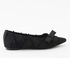 RAS SHOES SAMPLE - SYMBOL 8203 BLACK TEXTILE BALLERINAS