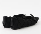 RAS SHOES SAMPLE - SYMBOL 8203 BLACK TEXTILE BALLERINAS