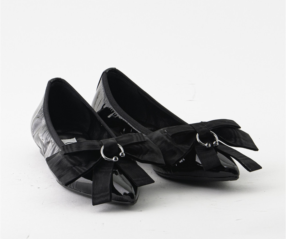 RAS SHOES SAMPLE - SYMBOL 8204 BLACK BALLERINA
