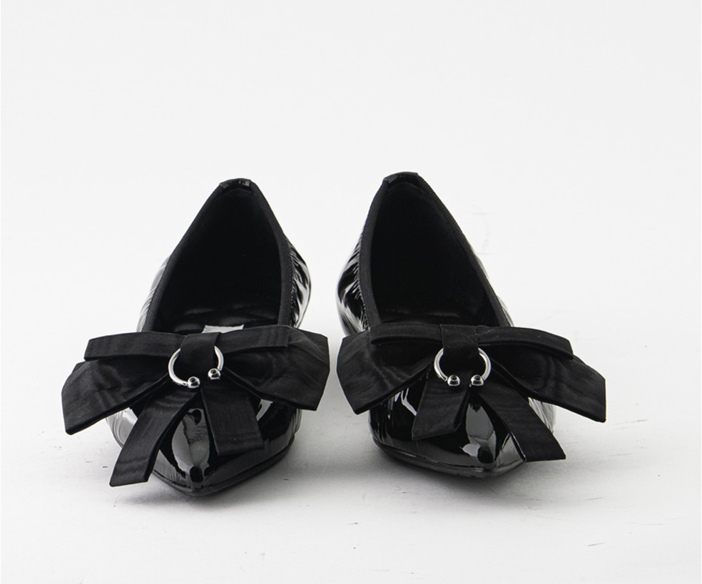 RAS SHOES SAMPLE - SYMBOL 8204 BLACK BALLERINA