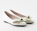 RAS SHOES SAMPLE - SYMBOL 8205 PATENT CREAM BALLERINA