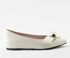 RAS SHOES SAMPLE - SYMBOL 8205 PATENT CREAM BALLERINA