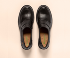 TICINO N5667 BLACK LEATHER HEELED LOAFER