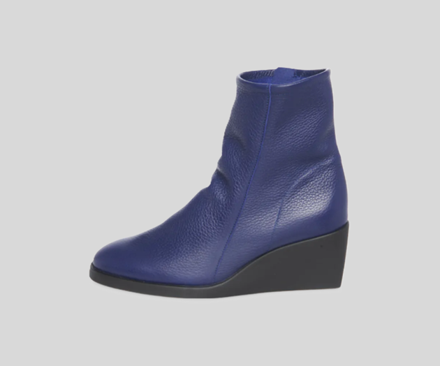 TILKIS PURPLE LEATHER HEELED BOOT