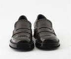 RAS SHOES SAMPLE - TISER 8316 BROWN LEATHER FLAT LOAFER