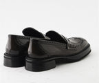 RAS SHOES SAMPLE - TISER 8316 BROWN LEATHER FLAT LOAFER