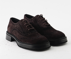 RAS SHOES SAMPLE - TISER 8317 BURGUNDY SUEDE BROGUE