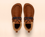 TRIBU N5373 BROWN LEATHER ANKLE BOOTS