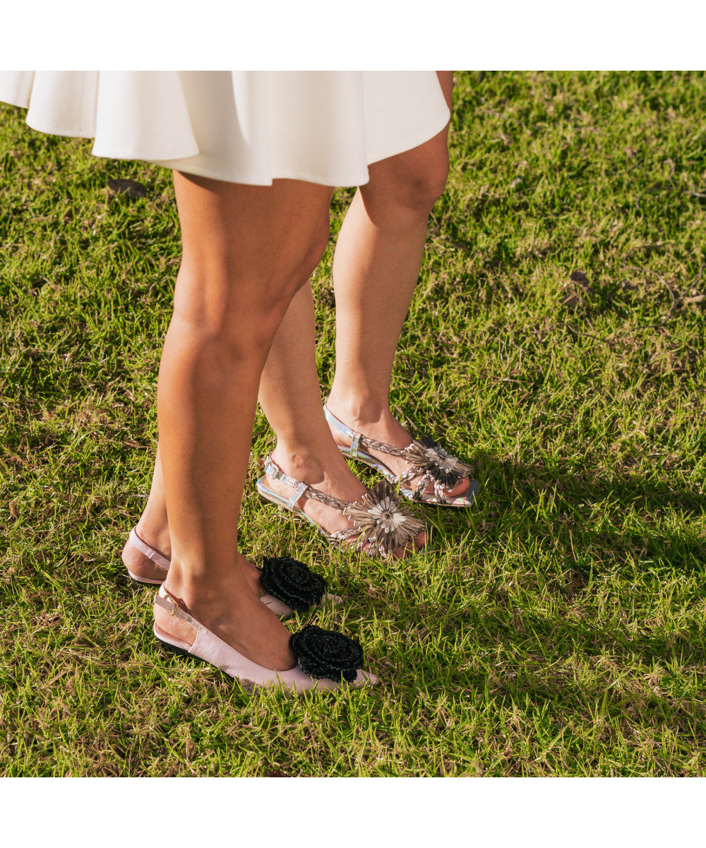 RAS SHOES SAMPLE - TULIP 8033 PINK TEXTILE SLINGBACK