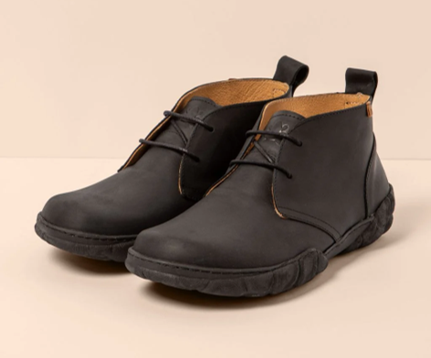 TURTLE N5618 BLACK LACED ANKLE BOOTS