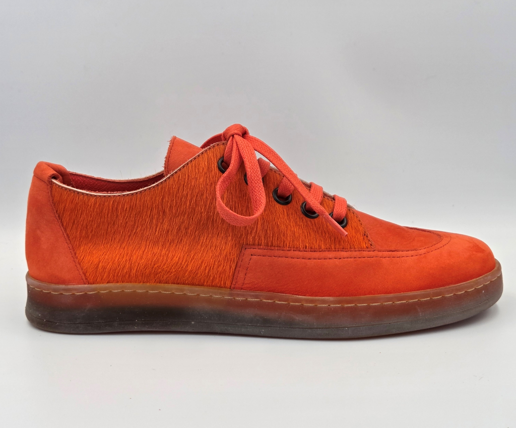 VANAME ORANGE COWHIDE SNEAKER