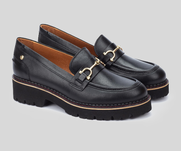 VICAR W6S-3889 BLACK LEATHER LOAFER