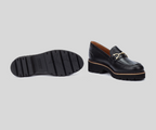 VICAR W6S-3889 BLACK LEATHER LOAFER