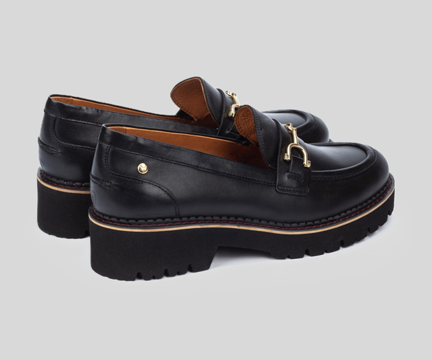 VICAR W6S-3889 BLACK LEATHER LOAFER
