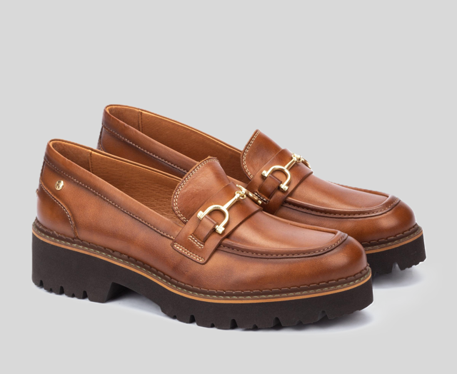 VICAR W6S-3889 TAN MID HEELED LOAFER