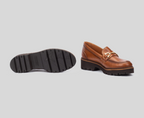 VICAR W6S-3889 TAN MID HEELED LOAFER