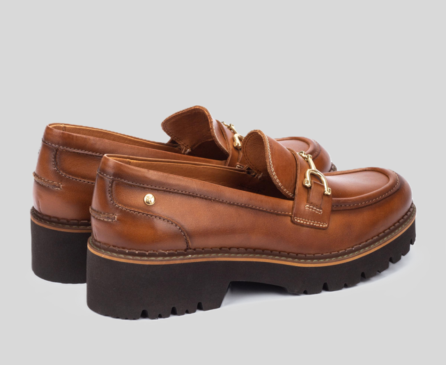 VICAR W6S-3889 TAN MID HEELED LOAFER