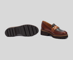 VICAR W6S-3889 BROWN LEATHER LOAFER