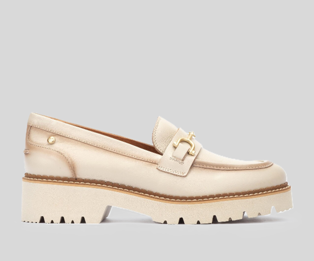 VICAR W6S-3889 CREAM LEATHER LOAFER