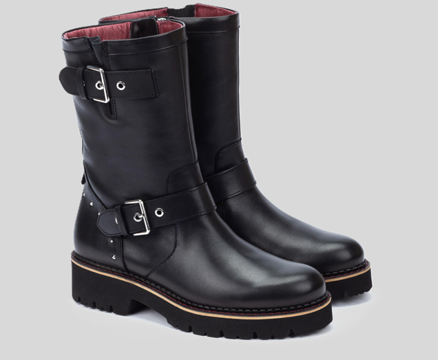 VICAR W6S-9741 BLACK BIKER BOOT